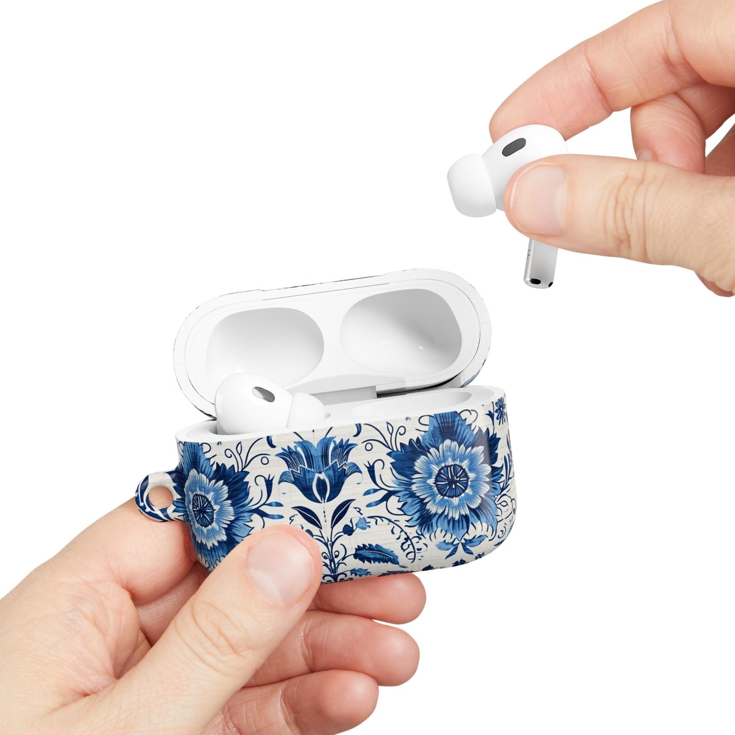 Blue Delft Floral AirPod Case – Ceramic - Inspired Protective Cover - DIGITAL X