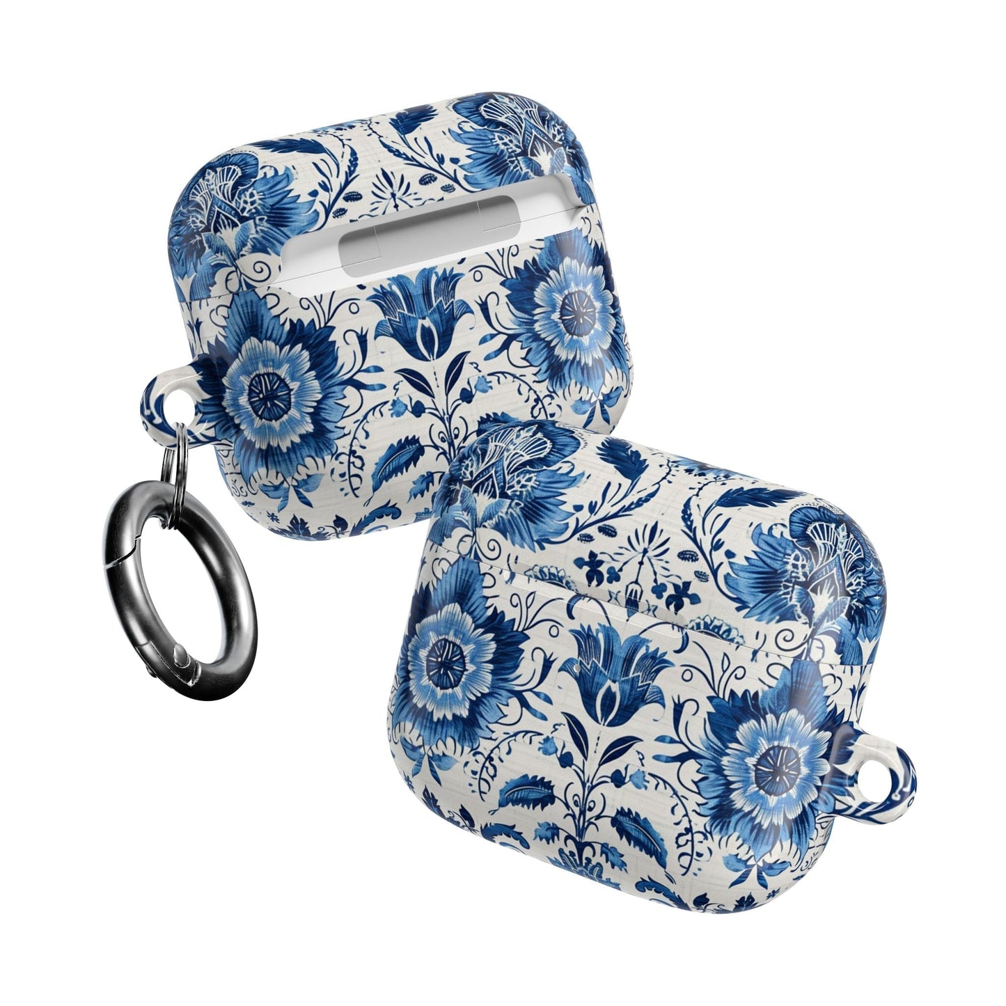 Blue Delft Floral AirPod Case – Ceramic - Inspired Protective Cover - DIGITAL X