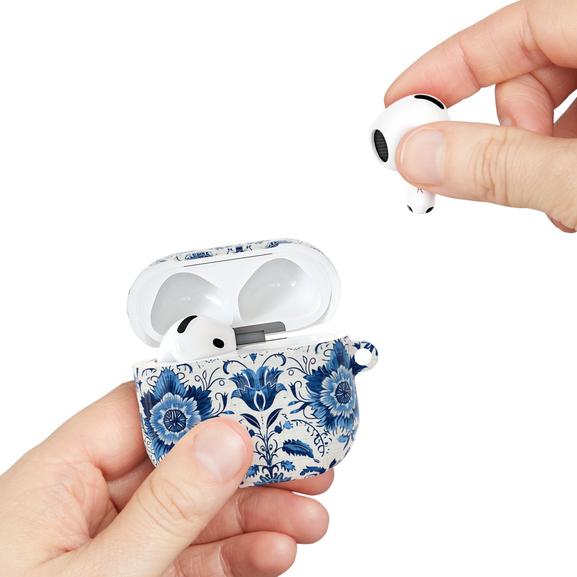 Blue Delft Floral AirPod Case – Ceramic - Inspired Protective Cover - DIGITAL X