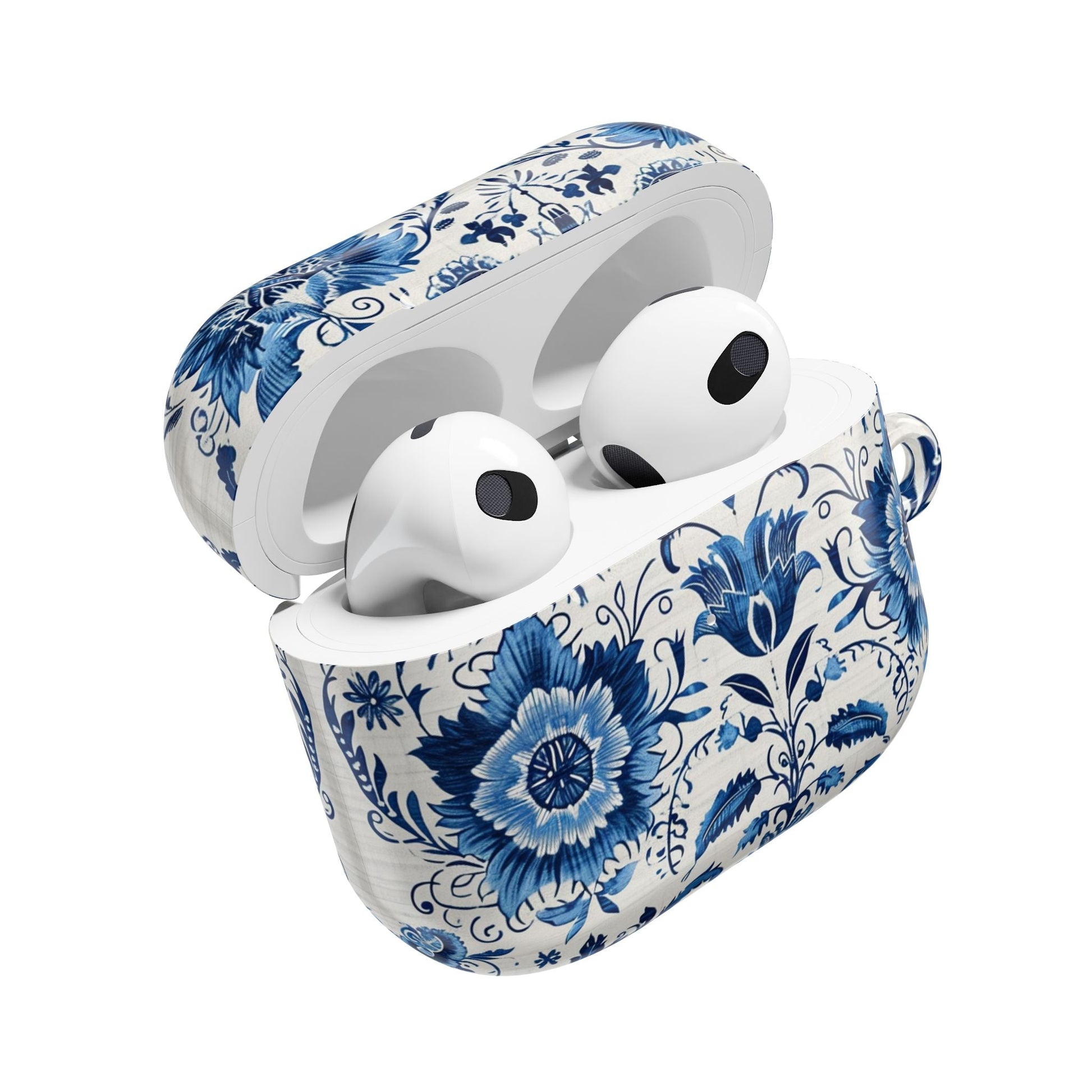 Blue Delft Floral AirPod Case – Ceramic - Inspired Protective Cover - DIGITAL X