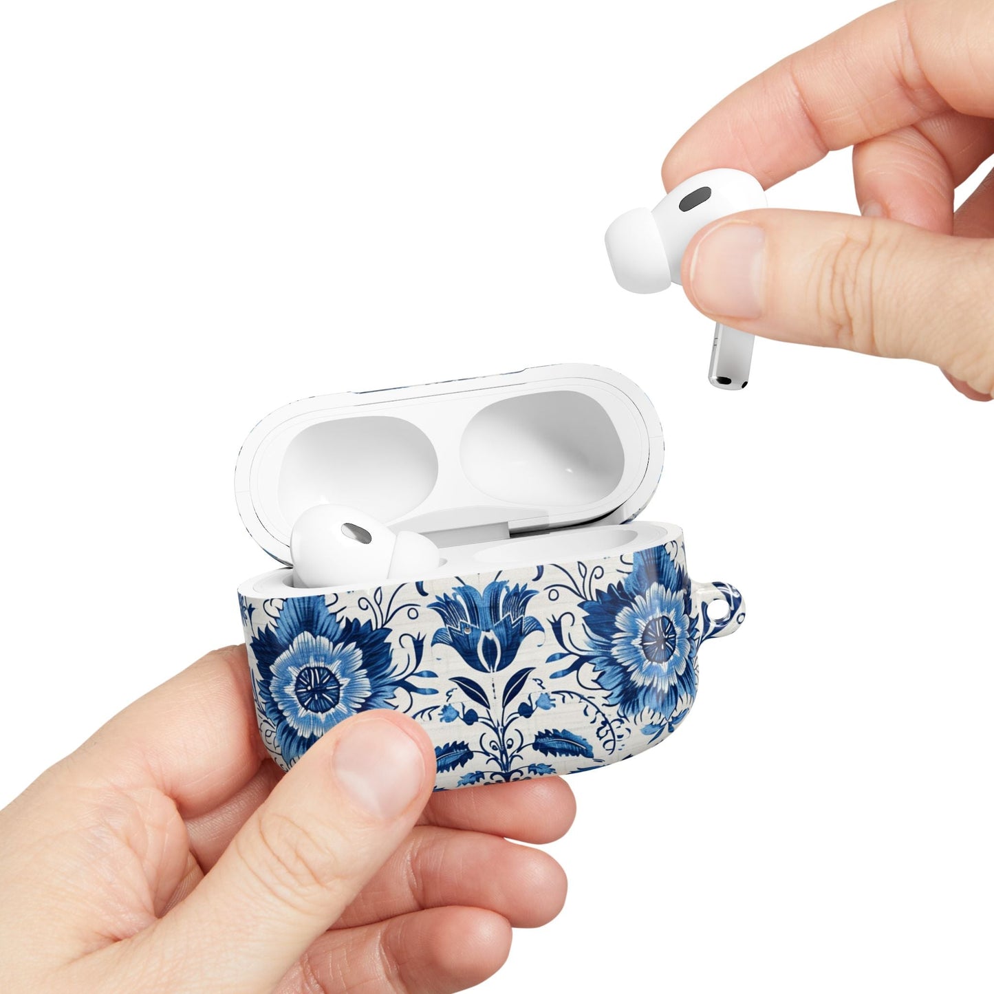 Blue Delft Floral AirPod Case – Ceramic - Inspired Protective Cover - DIGITAL X