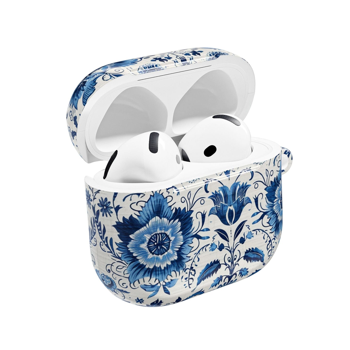 Blue Delft Floral AirPod Case – Ceramic - Inspired Protective Cover - DIGITAL X