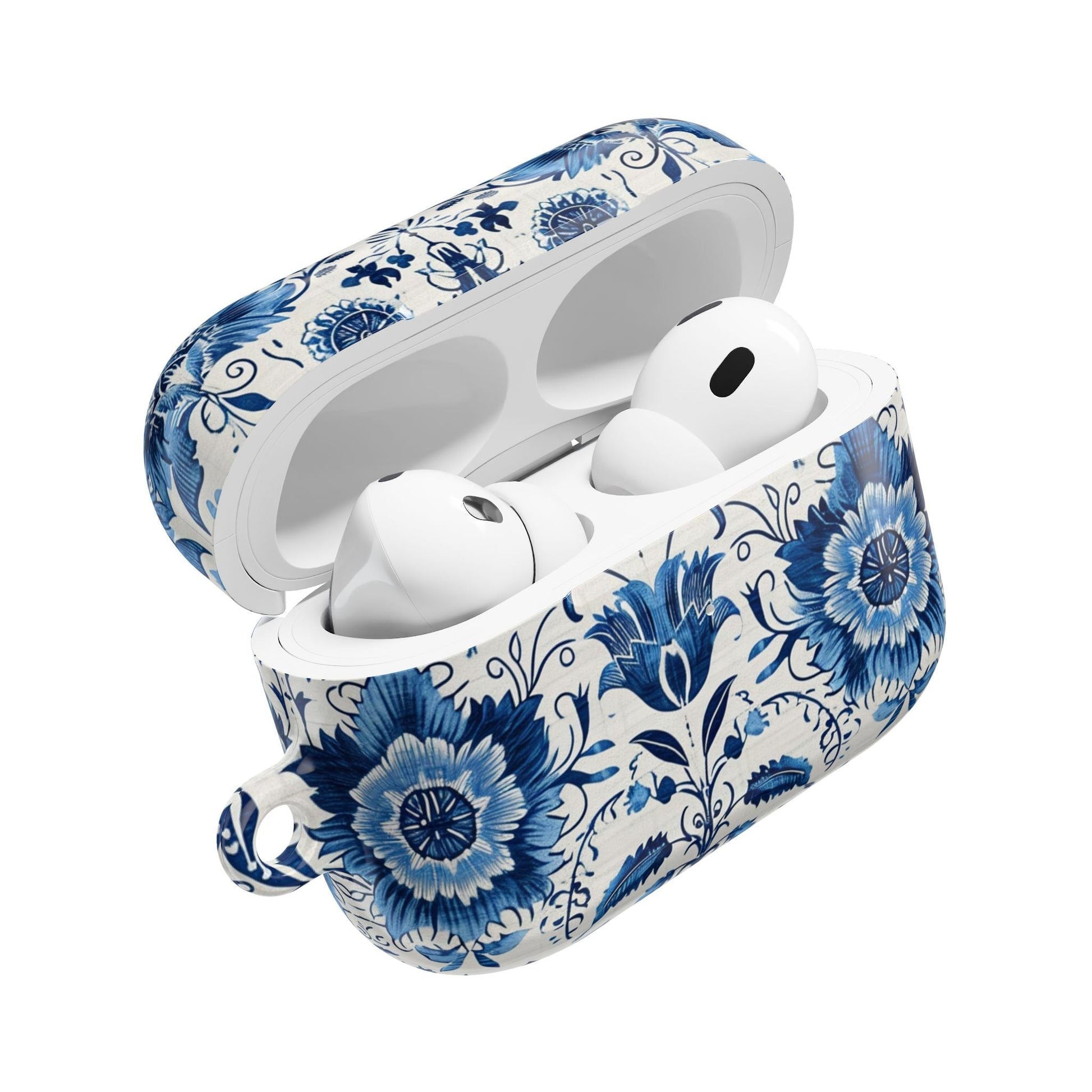 Blue Delft Floral AirPod Case – Ceramic - Inspired Protective Cover - DIGITAL X