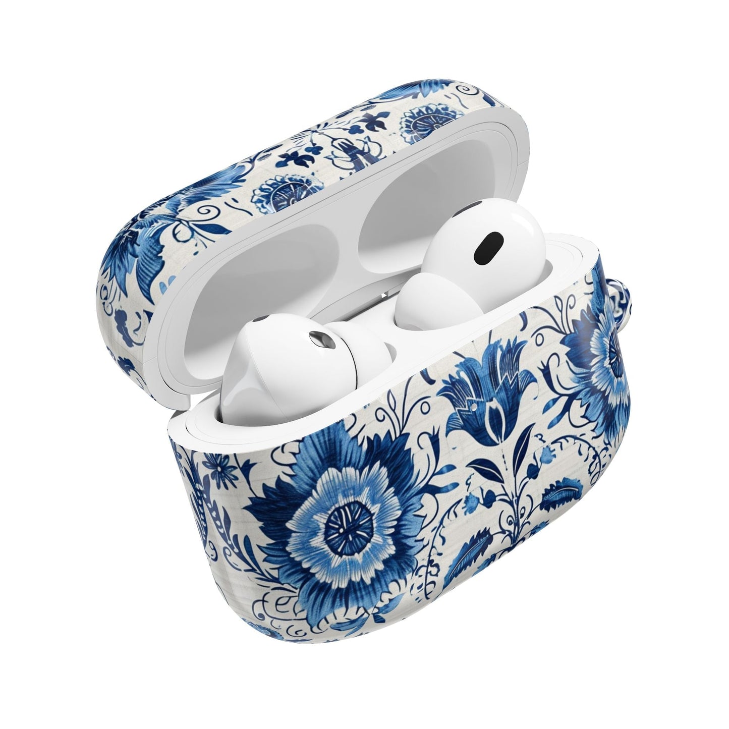 Blue Delft Floral AirPod Case – Ceramic - Inspired Protective Cover - DIGITAL X