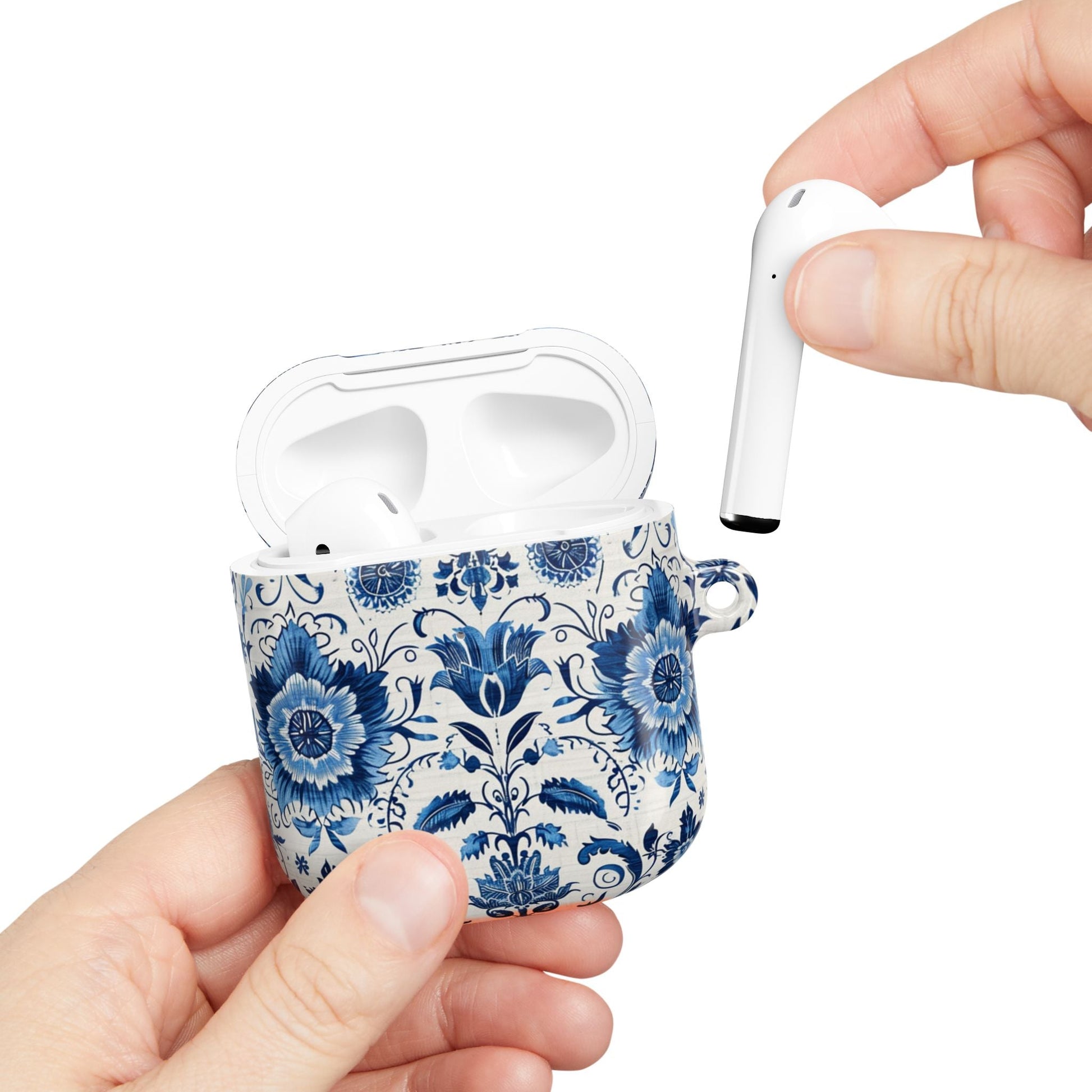 Blue Delft Floral AirPod Case – Ceramic - Inspired Protective Cover - DIGITAL X