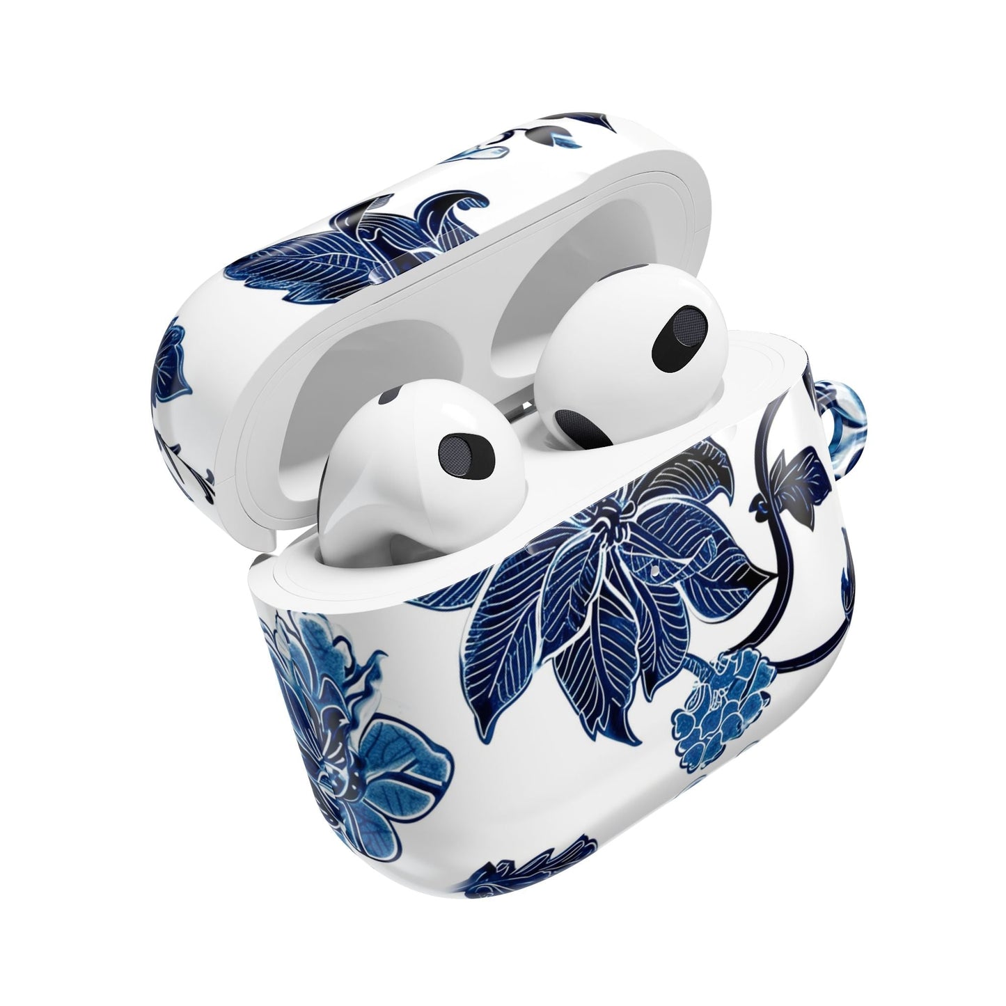 Blue Floral AirPod Case — Elegant Porcelain - Inspired Protective Case - DIGITAL X