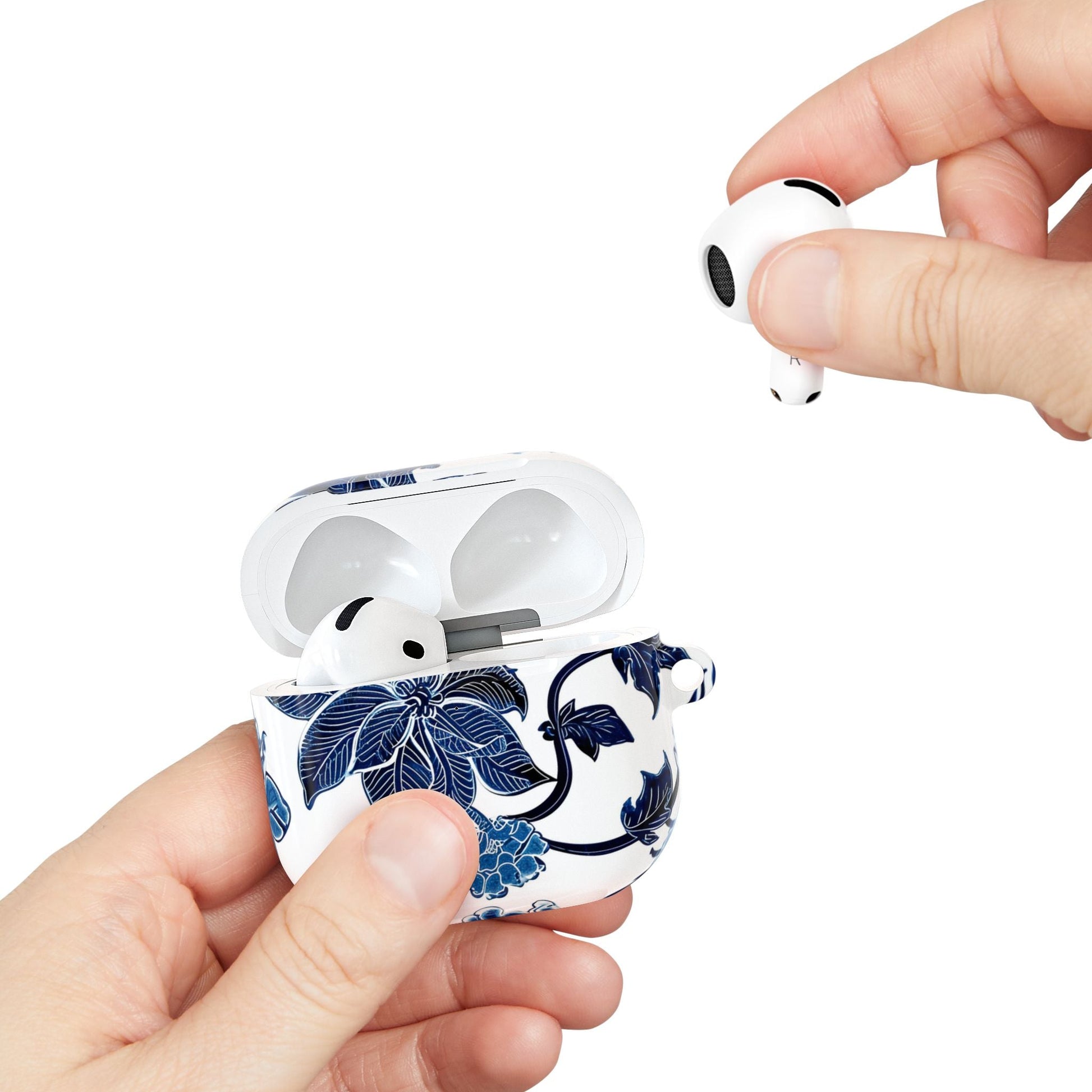 Blue Floral AirPod Case — Elegant Porcelain - Inspired Protective Case - DIGITAL X