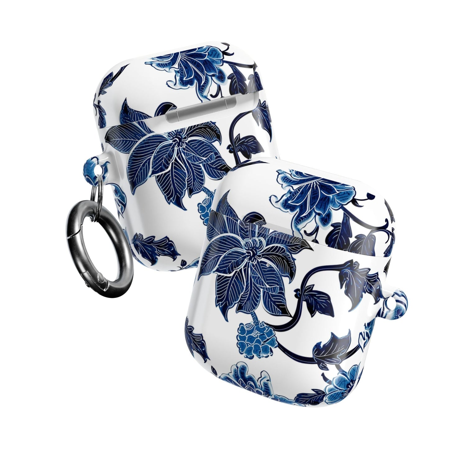 Blue Floral AirPod Case — Elegant Porcelain - Inspired Protective Case - DIGITAL X