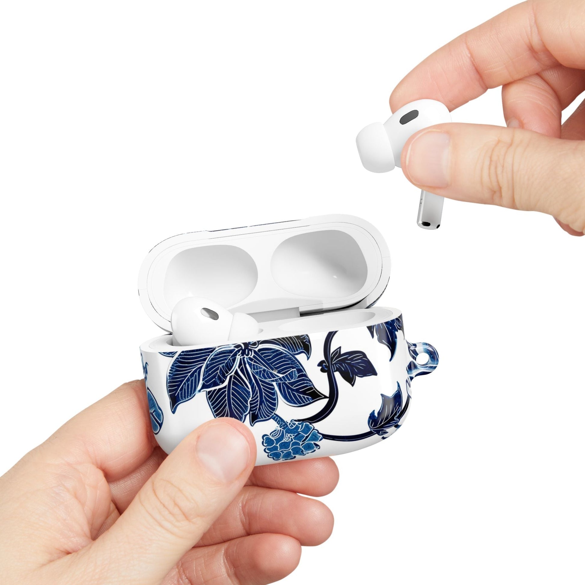 Blue Floral AirPod Case — Elegant Porcelain - Inspired Protective Case - DIGITAL X