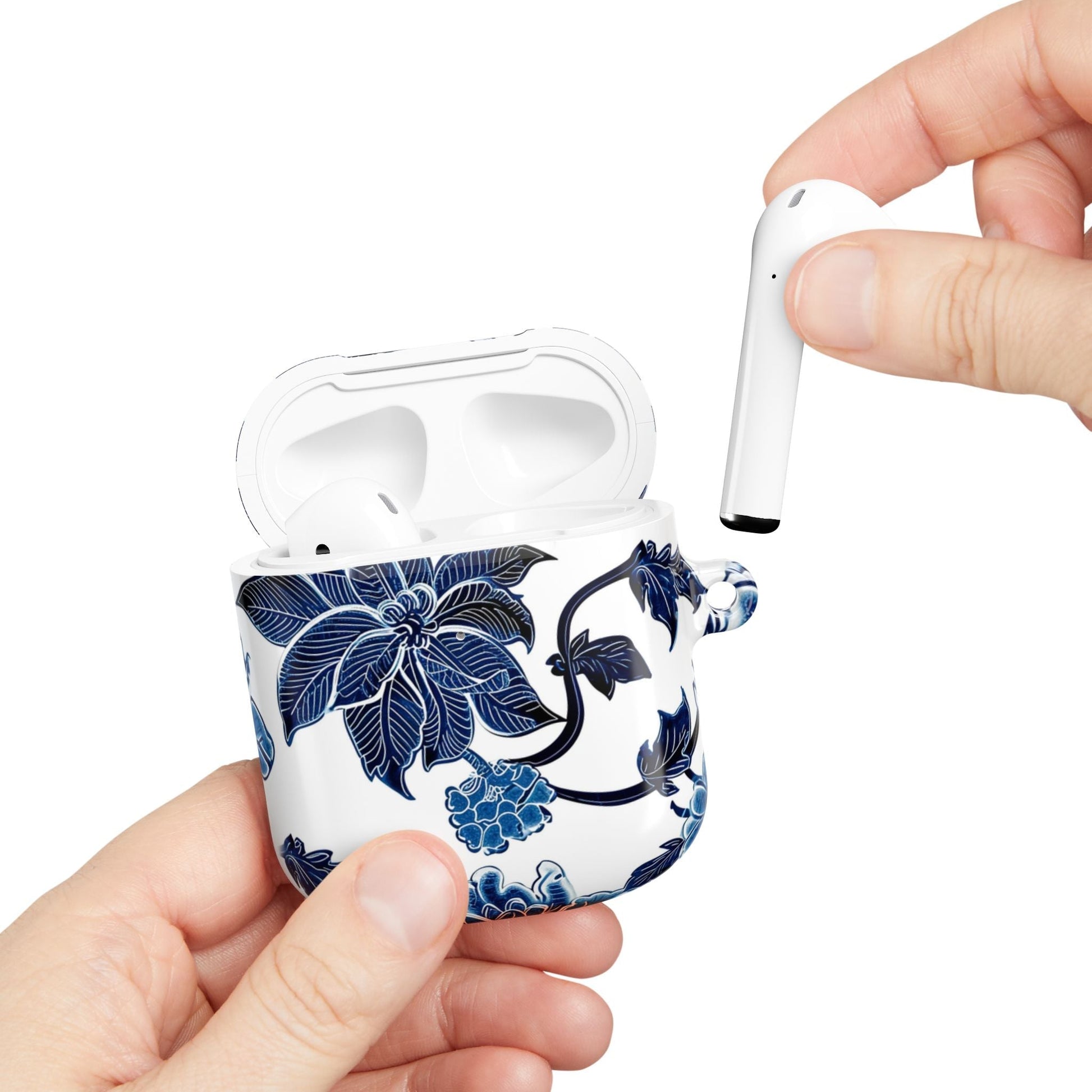 Blue Floral AirPod Case — Elegant Porcelain - Inspired Protective Case - DIGITAL X