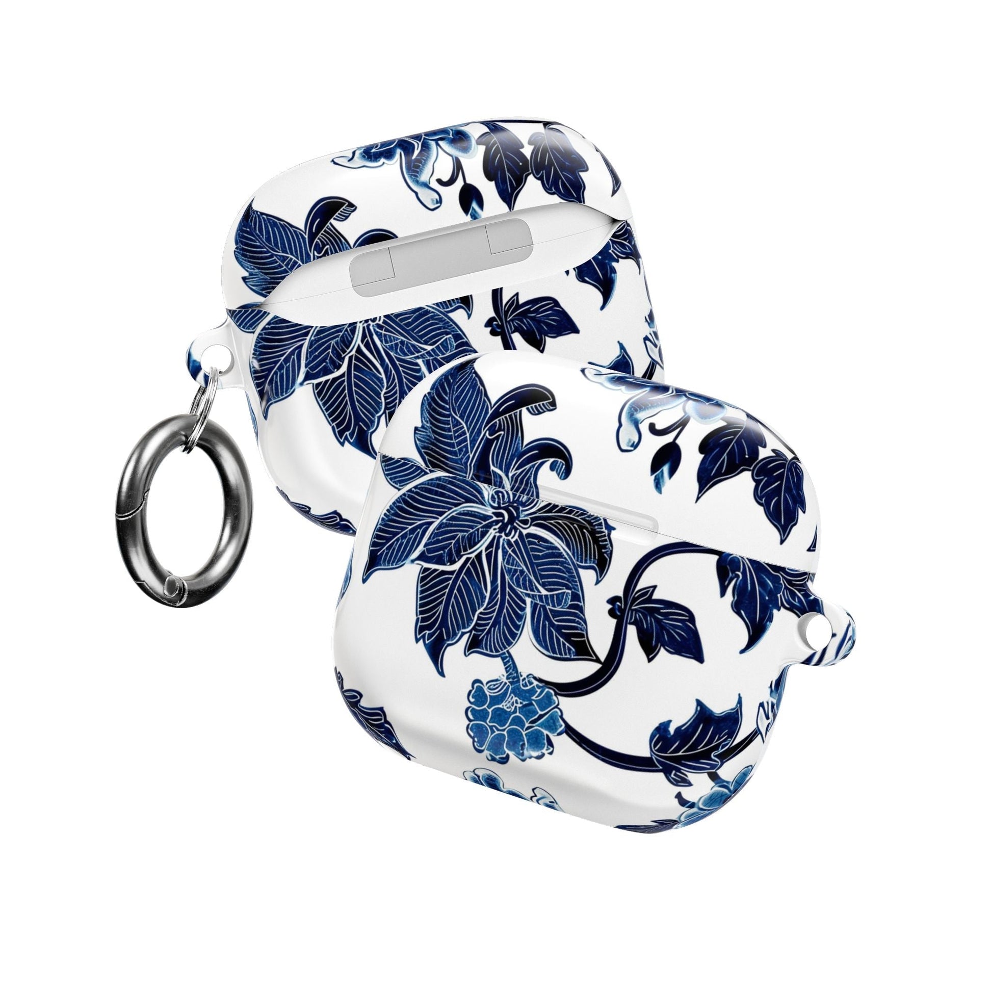 Blue Floral AirPod Case — Elegant Porcelain - Inspired Protective Case - DIGITAL X