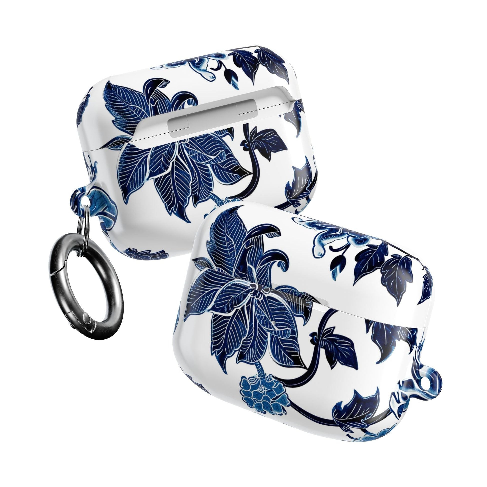 Blue Floral AirPod Case — Elegant Porcelain - Inspired Protective Case - DIGITAL X