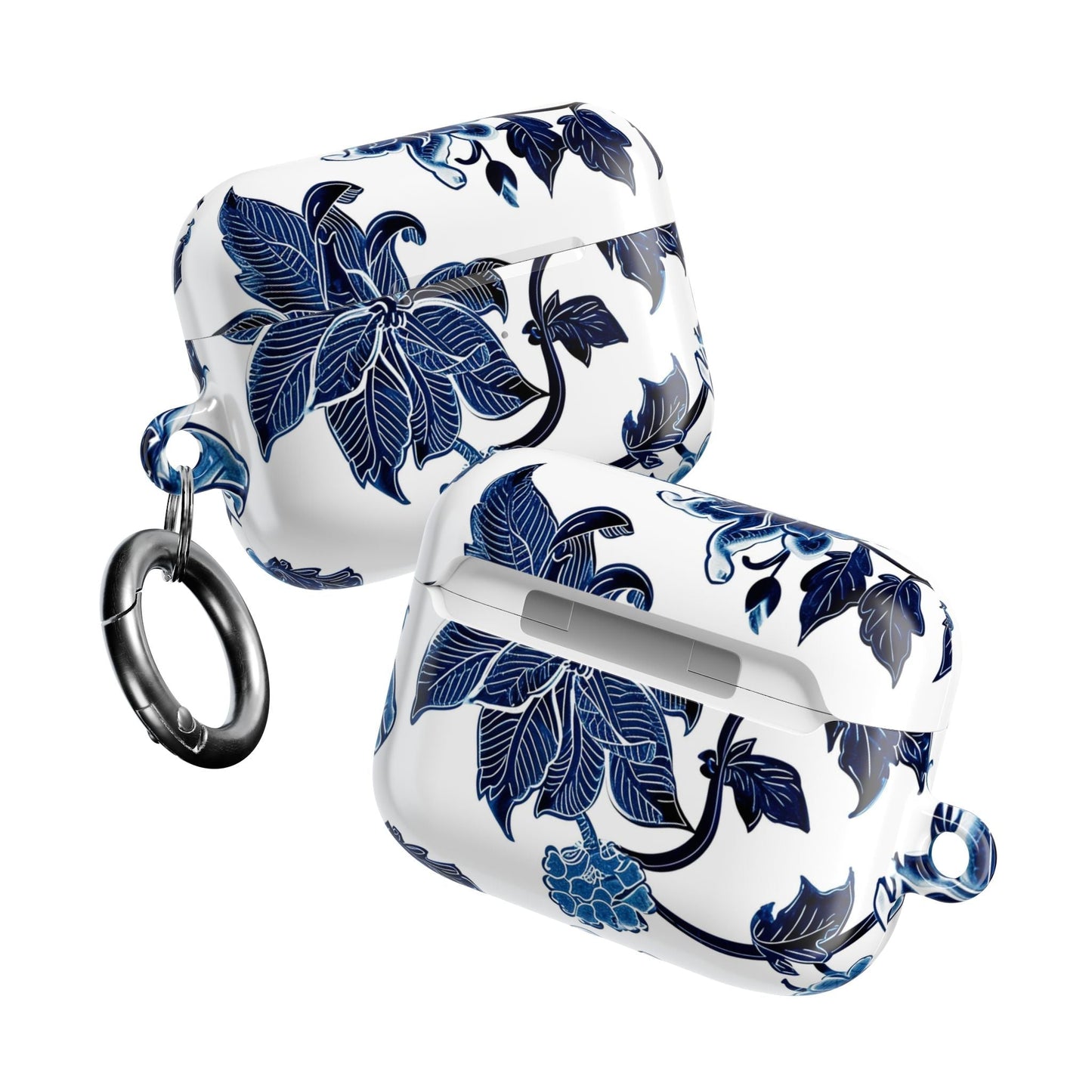 Blue Floral AirPod Case — Elegant Porcelain - Inspired Protective Case - DIGITAL X