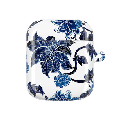 Blue Floral AirPod Case — Elegant Porcelain - Inspired Protective Case - DIGITAL X