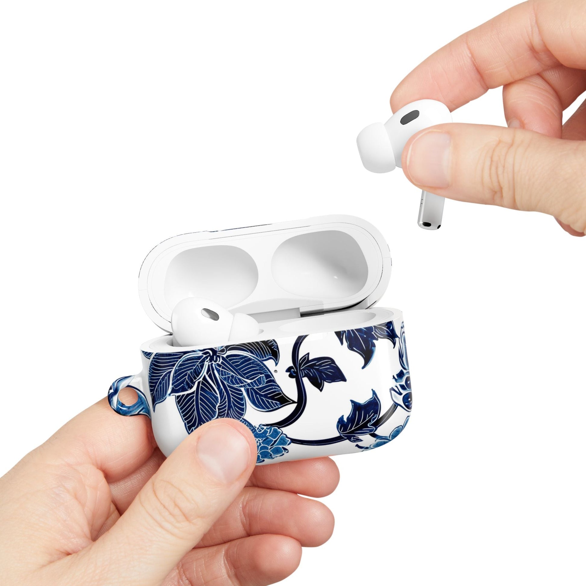 Blue Floral AirPod Case — Elegant Porcelain - Inspired Protective Case - DIGITAL X