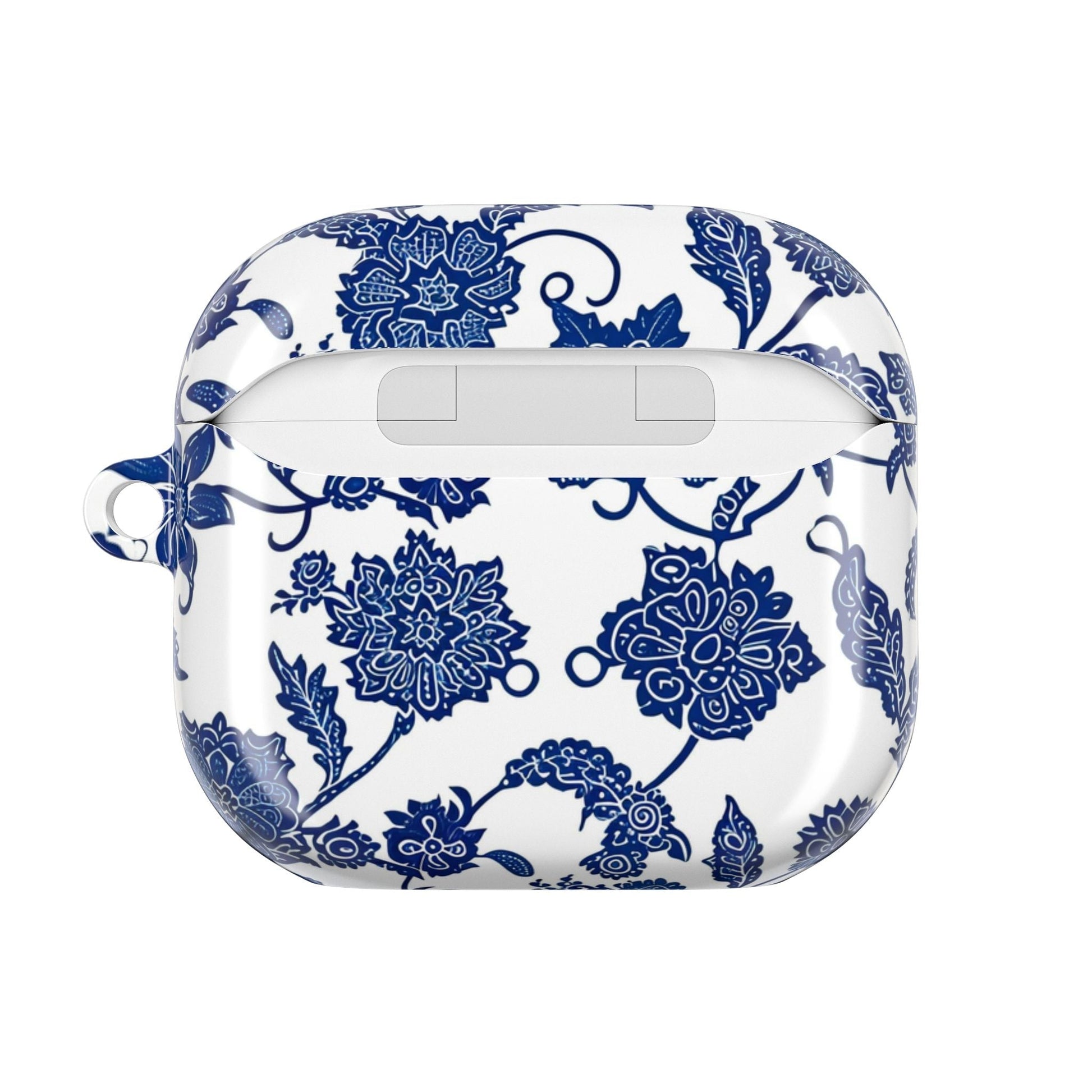 Blue Floral AirPod Case — Porcelain - Inspired Protective Cover - DIGITAL X