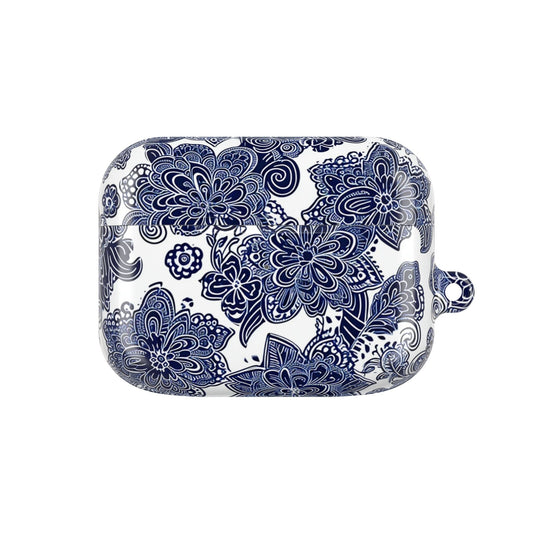 Blue Floral AirPod Case — Porcelain - Inspired Protective Cover - DIGITAL X