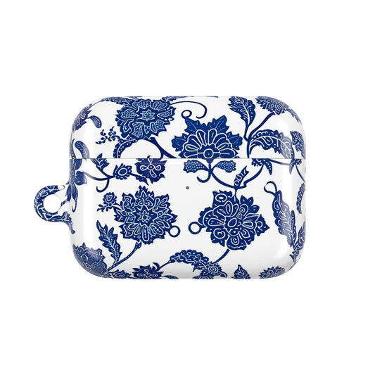 Blue Floral AirPod Case — Porcelain - Inspired Protective Cover - DIGITAL X
