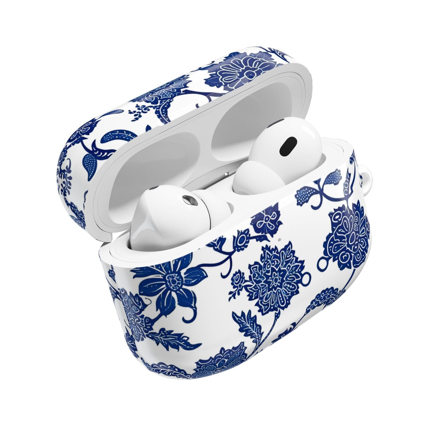 Blue Floral AirPod Case — Porcelain - Inspired Protective Cover - DIGITAL X