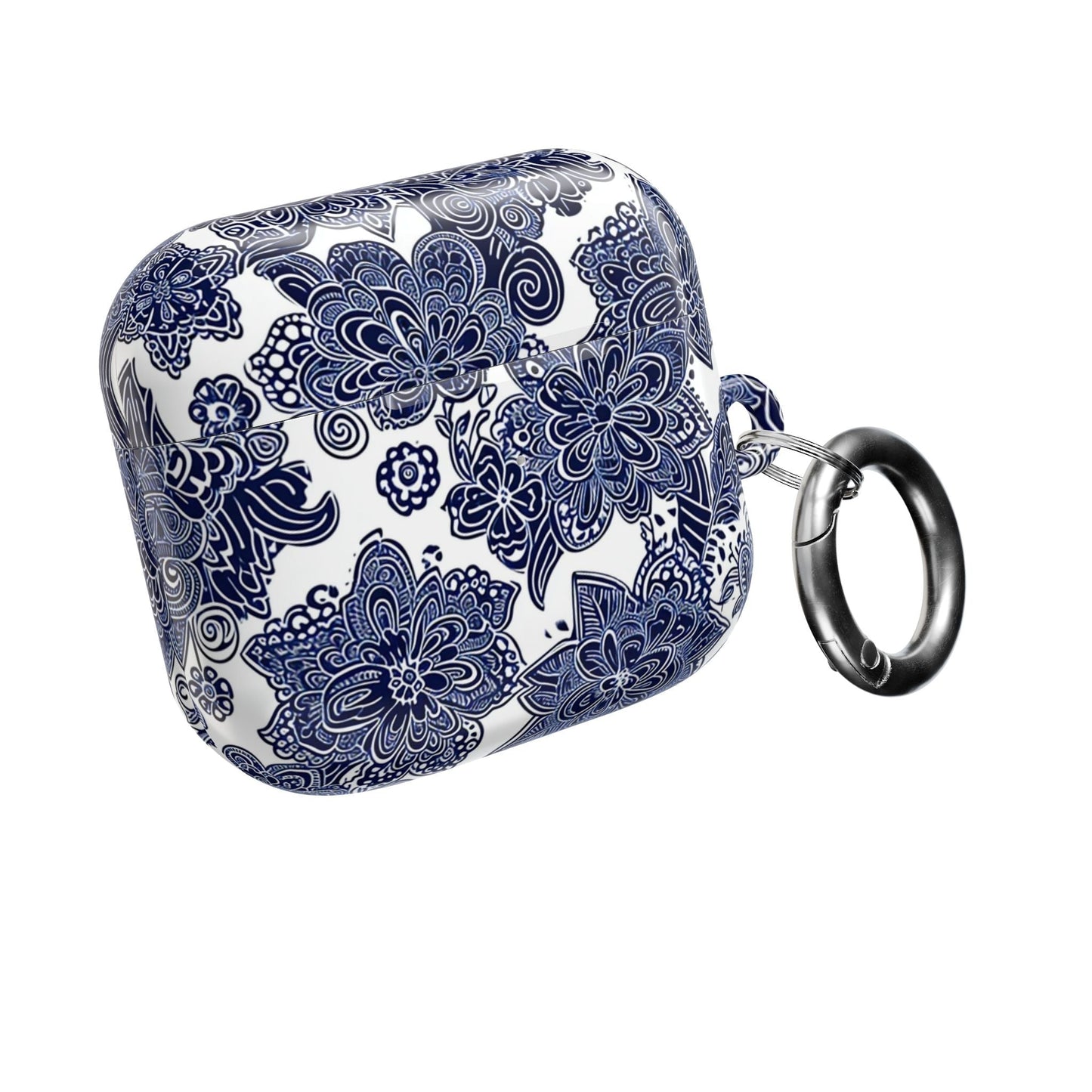 Blue Floral AirPod Case — Porcelain - Inspired Protective Cover - DIGITAL X