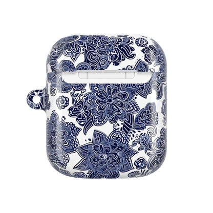 Blue Floral AirPod Case — Porcelain - Inspired Protective Cover - DIGITAL X