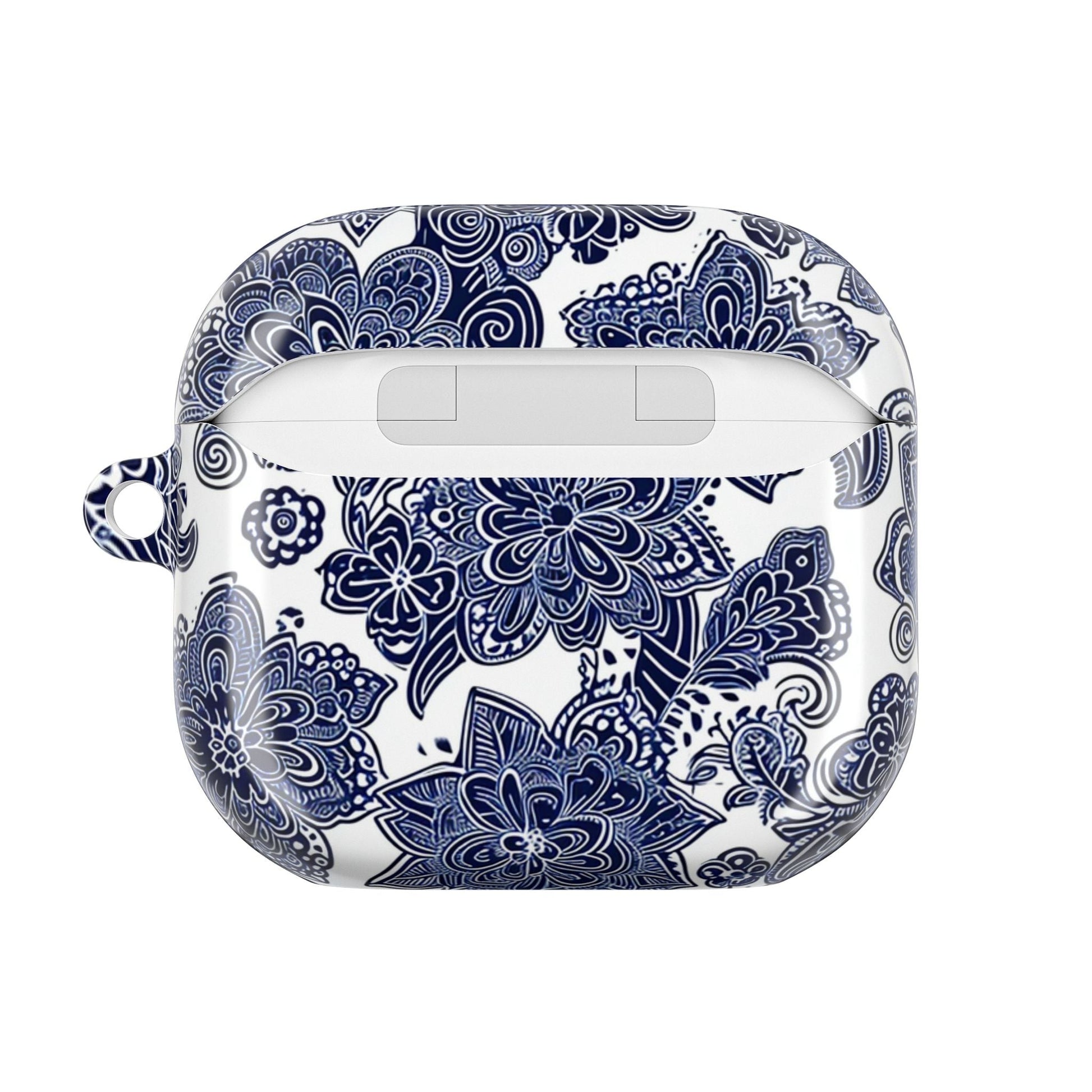 Blue Floral AirPod Case — Porcelain - Inspired Protective Cover - DIGITAL X