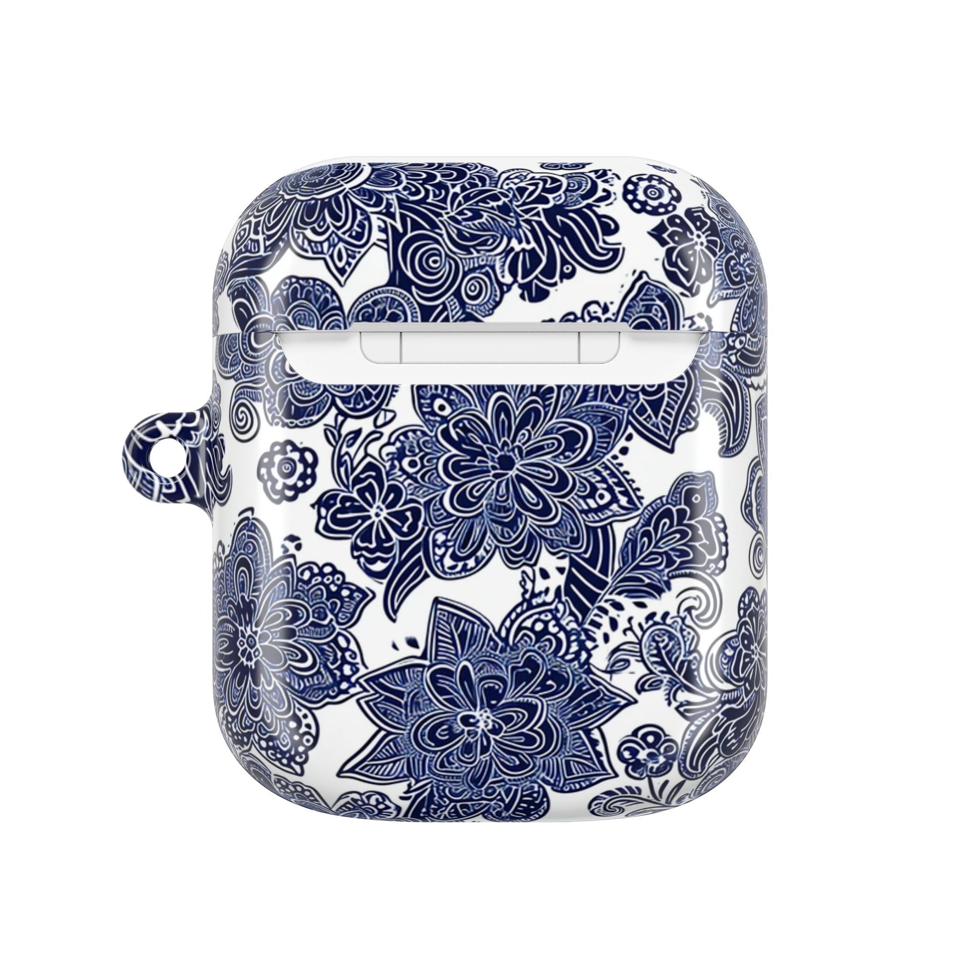 Blue Floral AirPod Case — Porcelain - Inspired Protective Cover - DIGITAL X