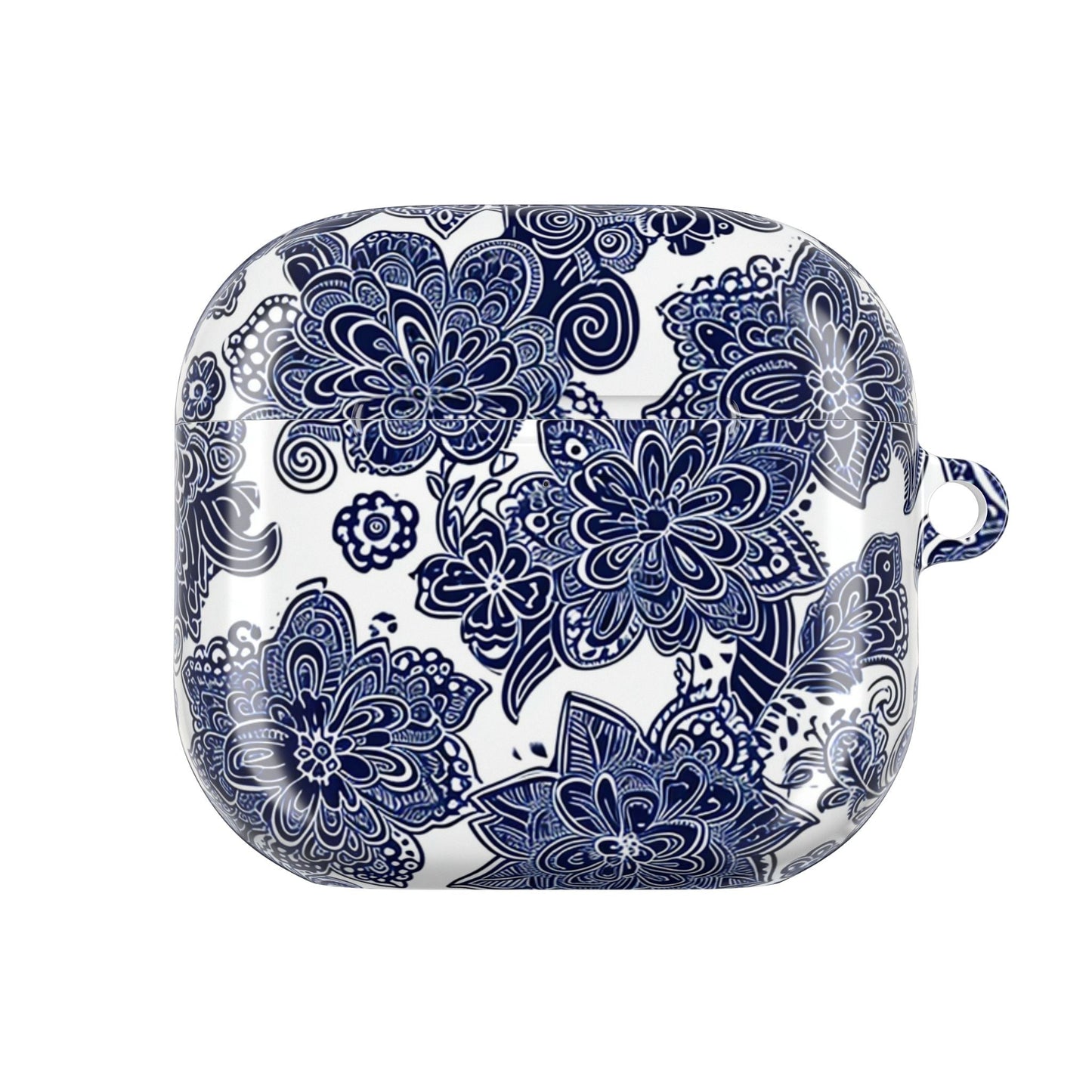 Blue Floral AirPod Case — Porcelain - Inspired Protective Cover - DIGITAL X