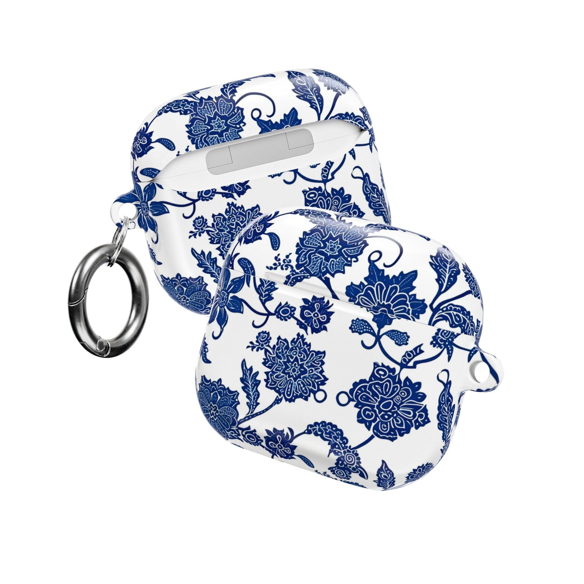 Blue Floral AirPod Case — Porcelain - Inspired Protective Cover - DIGITAL X