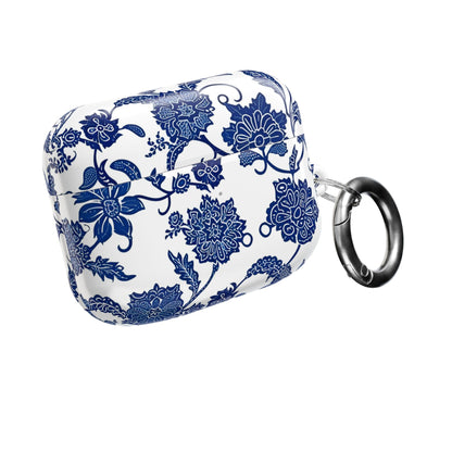 Blue Floral AirPod Case — Porcelain - Inspired Protective Cover - DIGITAL X