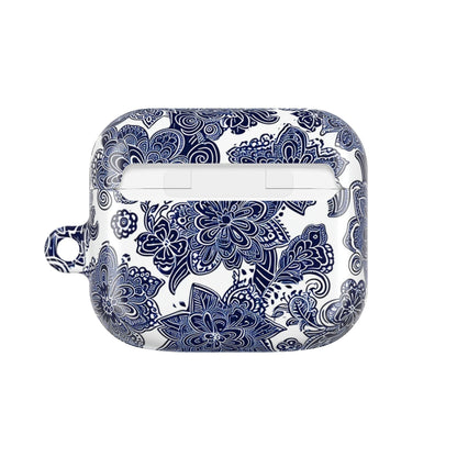 Blue Floral AirPod Case — Porcelain - Inspired Protective Cover - DIGITAL X