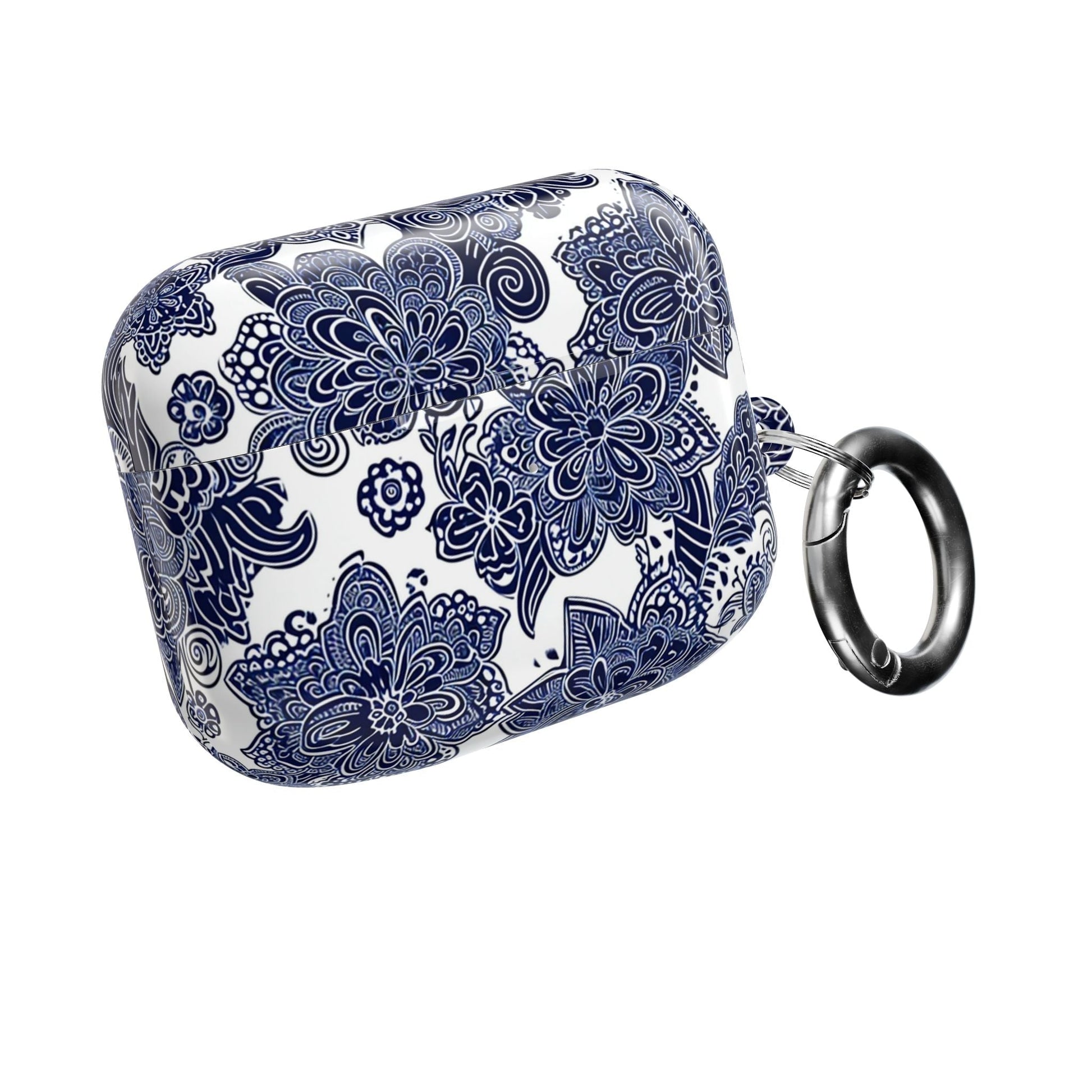 Blue Floral AirPod Case — Porcelain - Inspired Protective Cover - DIGITAL X