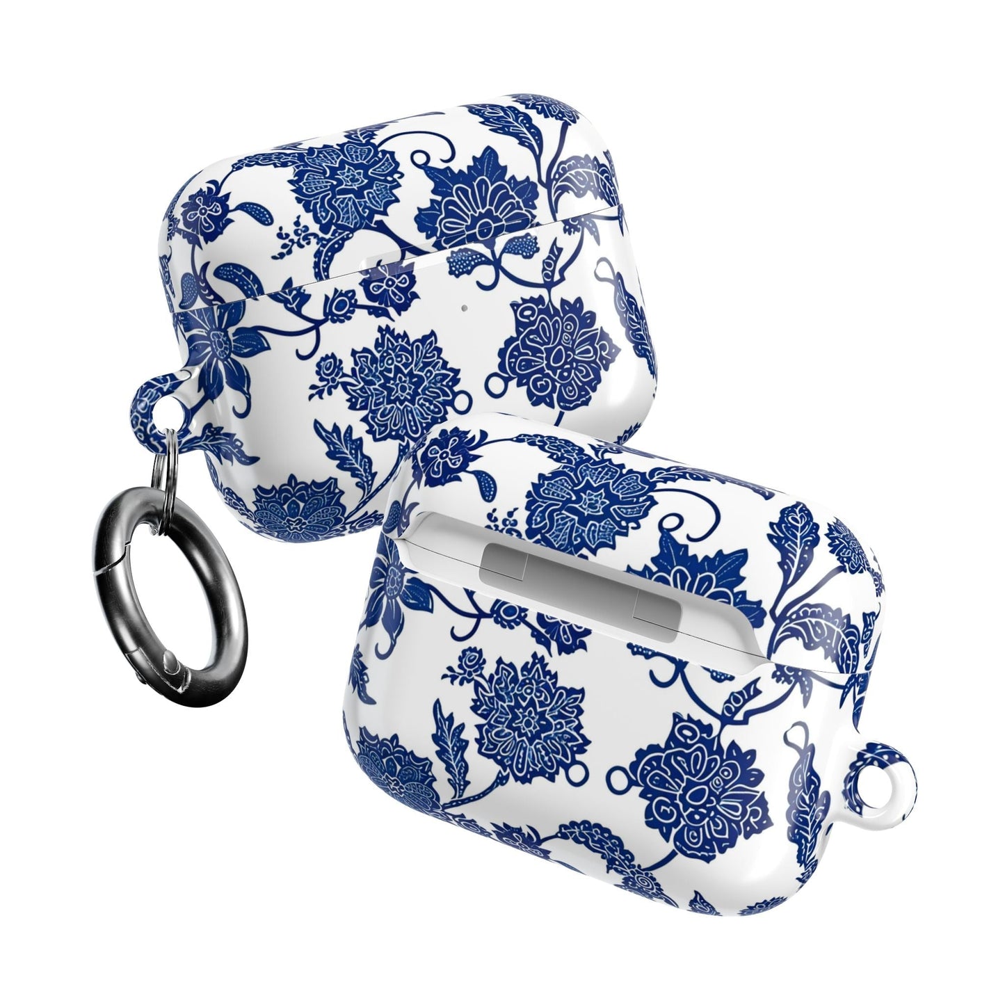 Blue Floral AirPod Case — Porcelain - Inspired Protective Cover - DIGITAL X