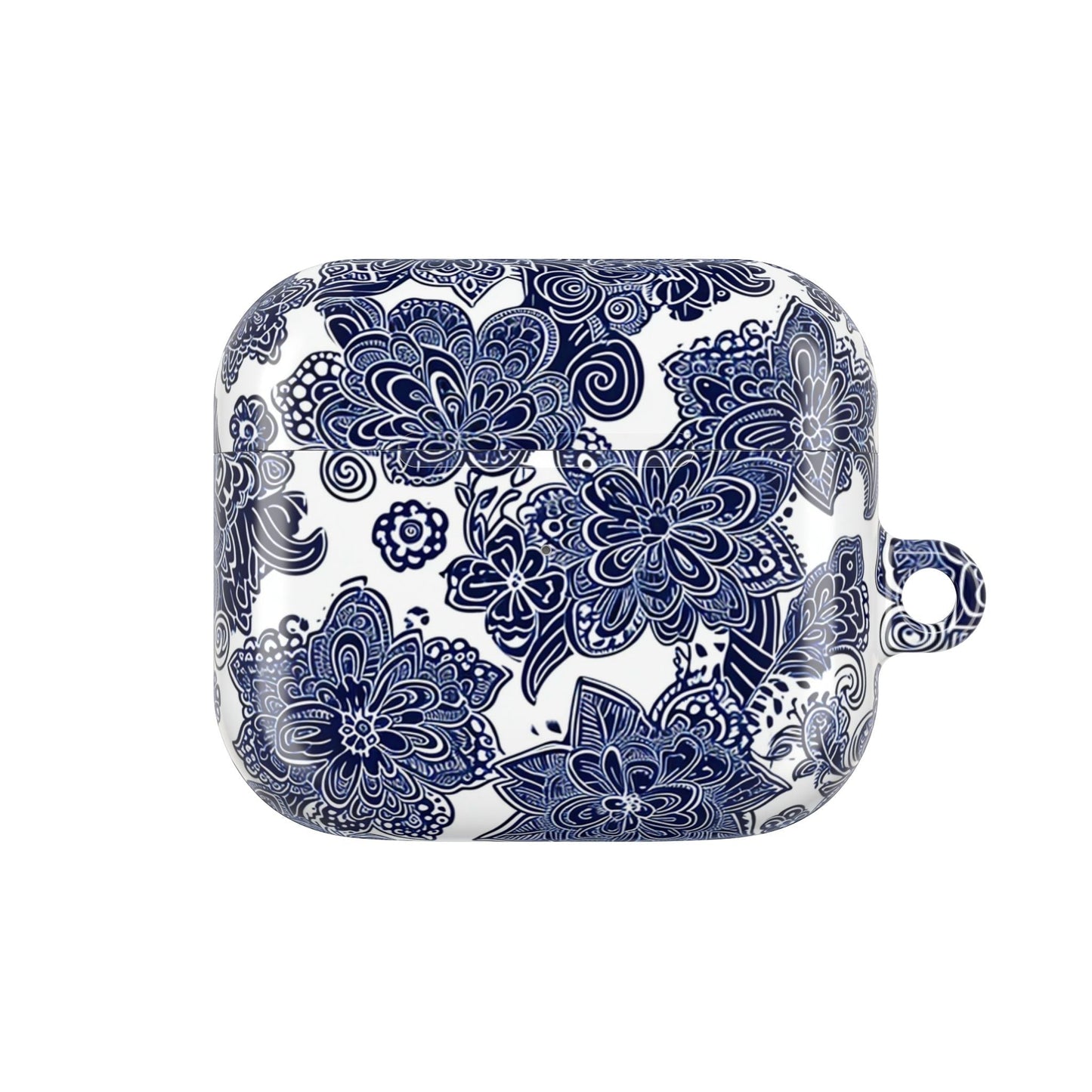 Blue Floral AirPod Case — Porcelain - Inspired Protective Cover - DIGITAL X