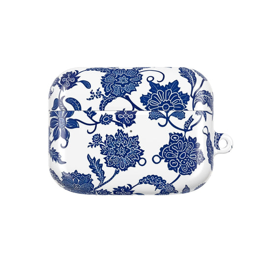 Blue Floral AirPod Case — Porcelain - Inspired Protective Cover - DIGITAL X