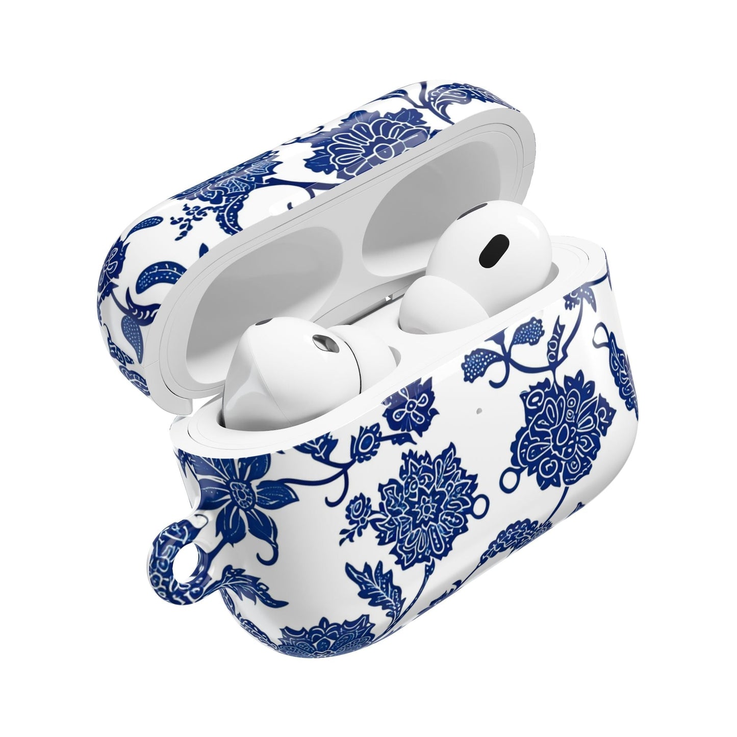 Blue Floral AirPod Case — Porcelain - Inspired Protective Cover - DIGITAL X