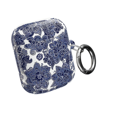Blue Floral AirPod Case — Porcelain - Inspired Protective Cover - DIGITAL X