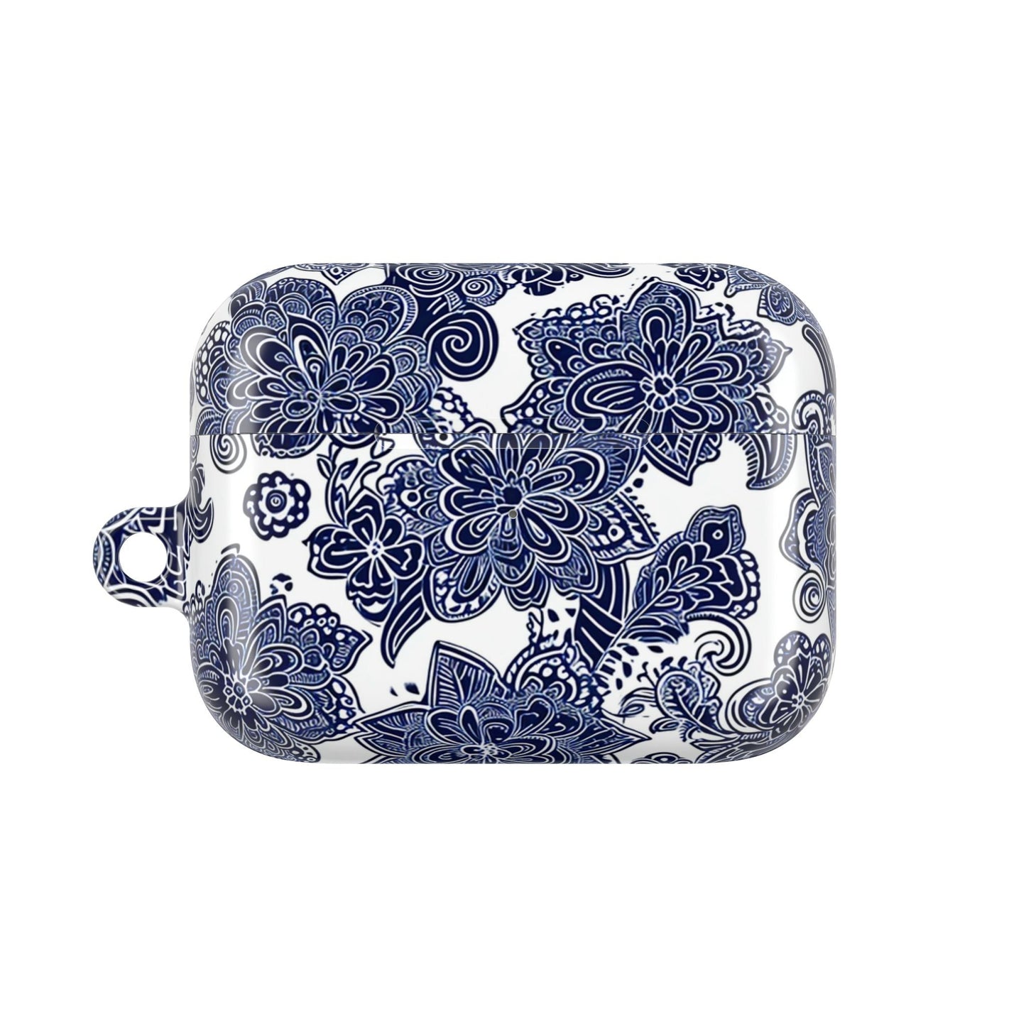 Blue Floral AirPod Case — Porcelain - Inspired Protective Cover - DIGITAL X