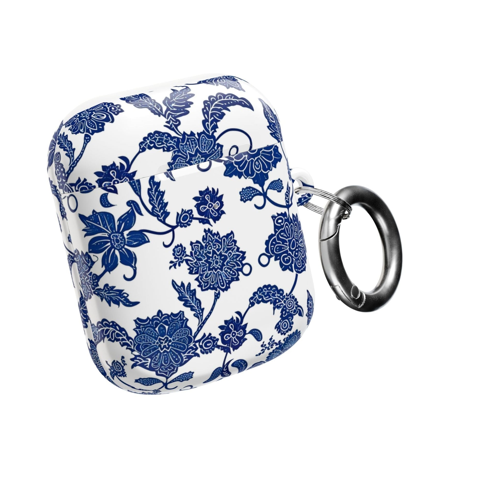 Blue Floral AirPod Case — Porcelain - Inspired Protective Cover - DIGITAL X