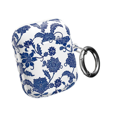Blue Floral AirPod Case — Porcelain - Inspired Protective Cover - DIGITAL X