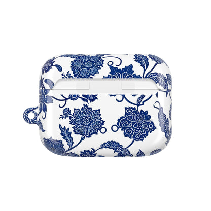 Blue Floral AirPod Case — Porcelain - Inspired Protective Cover - DIGITAL X