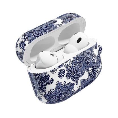 Blue Floral AirPod Case — Porcelain - Inspired Protective Cover - DIGITAL X