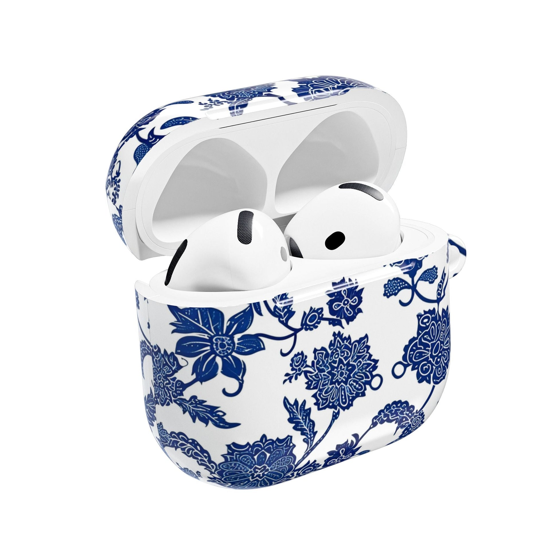 Blue Floral AirPod Case — Porcelain - Inspired Protective Cover - DIGITAL X