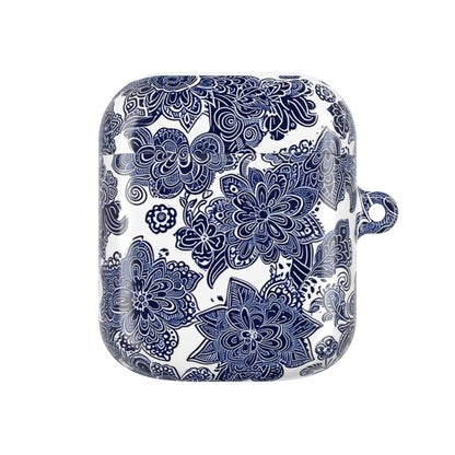 Blue Floral AirPod Case — Porcelain - Inspired Protective Cover - DIGITAL X