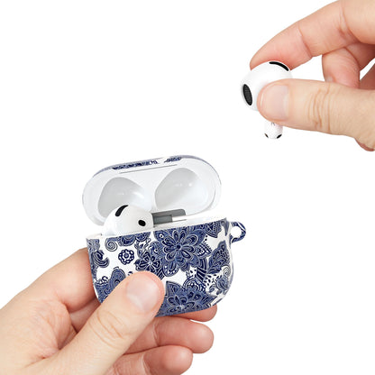 Blue Floral AirPod Case — Porcelain - Inspired Protective Cover - DIGITAL X