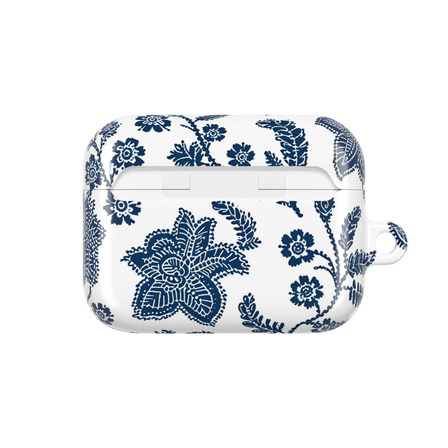 Blue Floral AirPod Case – Vintage Indigo Chinoiserie Design - DIGITAL X