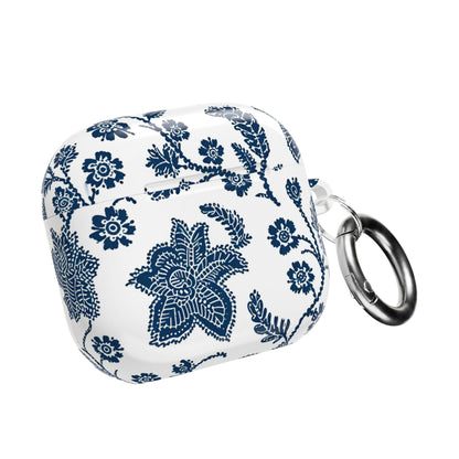 Blue Floral AirPod Case – Vintage Indigo Chinoiserie Design - DIGITAL X