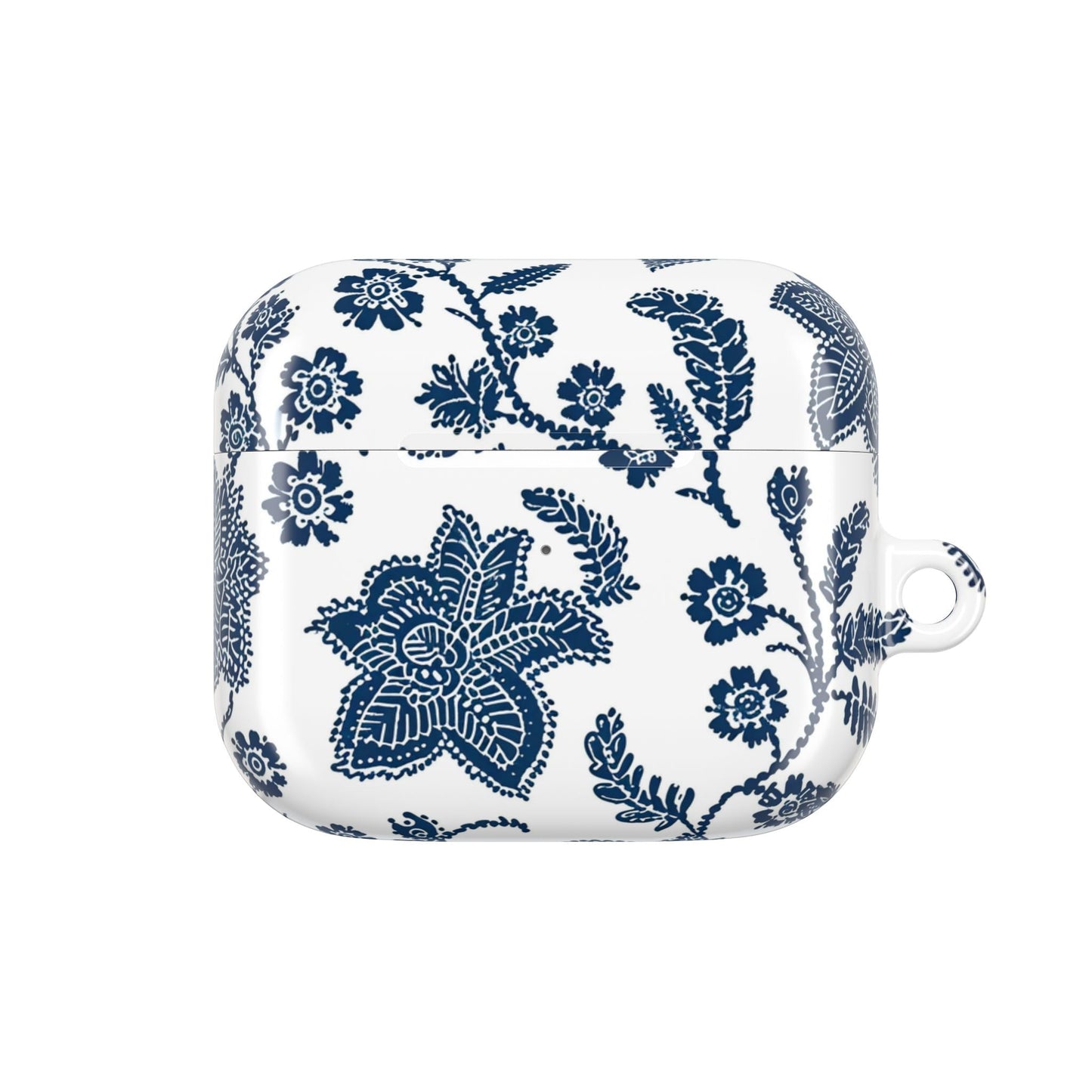 Blue Floral AirPod Case – Vintage Indigo Chinoiserie Design - DIGITAL X