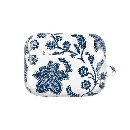 Blue Floral AirPod Case – Vintage Indigo Chinoiserie Design - DIGITAL X