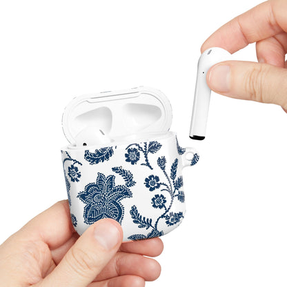 Blue Floral AirPod Case – Vintage Indigo Chinoiserie Design - DIGITAL X
